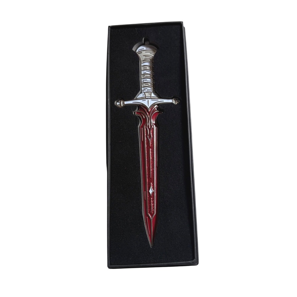 Lluminacate Poppy's Replica Dagger From Blood and Ash Red Glitter Silver Tone